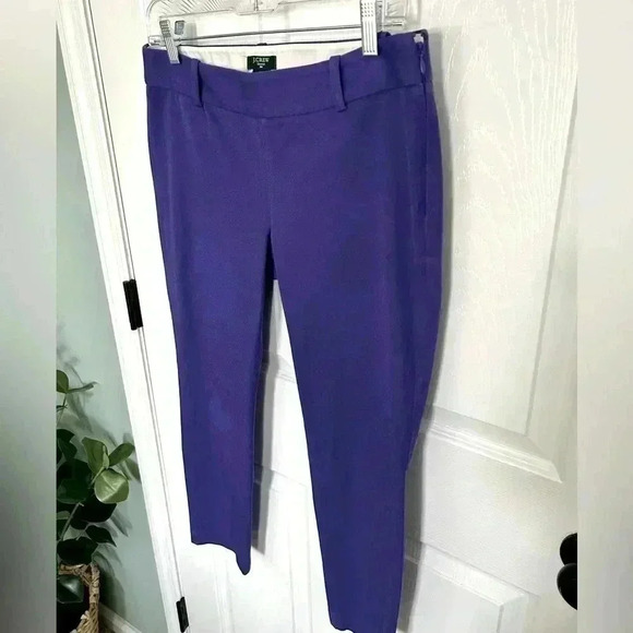 J.Crew Stretch City Fit Violet Purple Capri Cropped Winnie Pants size 4 - Picture 3 of 5